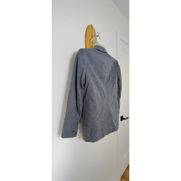 Vintage Pendleton Blazer Jacket Womens 10 TALL Grey 1 Button Virgin Wool USA - Picture 7 of 13